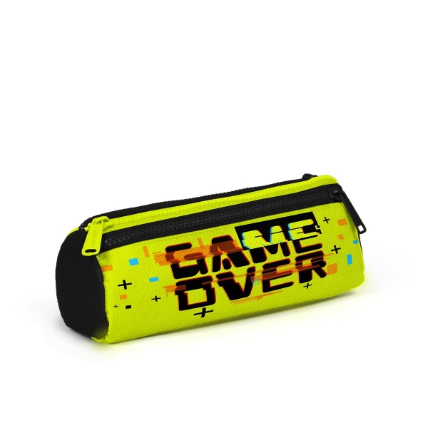 Coral High Kids Siyah Neon Sarı Game Over Desenli USB'li 3’lü Okul Çanta Seti SET0123828 - 7