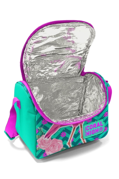 Coral High Kids Su Yeşili Pembe Flamingo Desenli Thermo Beslenme Çantası 11835 - 4