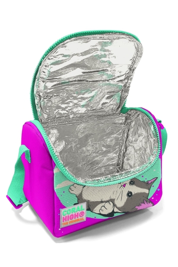 Coral High Kids Su Yeşili Pembe Kedi Desenli Thermo Beslenme Çantası11707 - 4