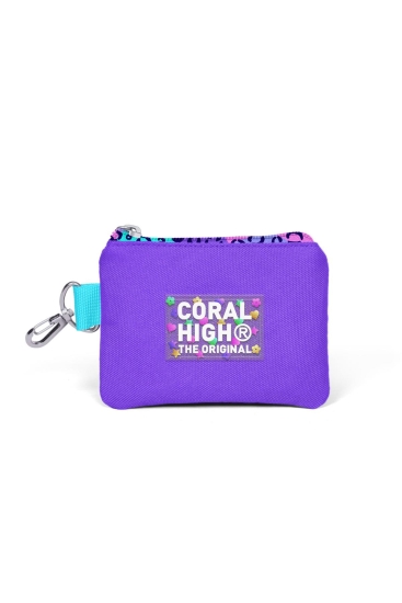 Coral High Mor Leopar Desenli Bozuk Para Çantası 21901 - Coral High