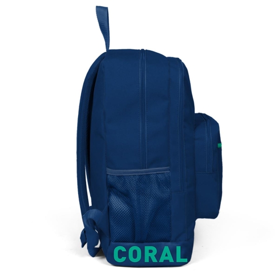 Coral High Lacivert Nakış Logolu Dört Bölmeli USB Şarjlı Kulaklık Çıkışlı Sırt Çantası 24107 - 7