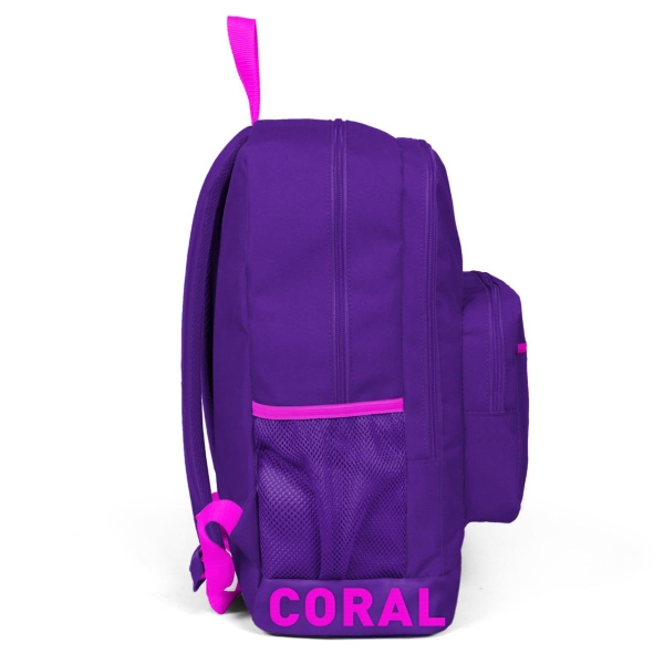 Coral High Mor Nakış Logolu Dört Bölmeli USB Şarjlı Kulaklık Çıkışlı Sırt Çantası 24109 - 7