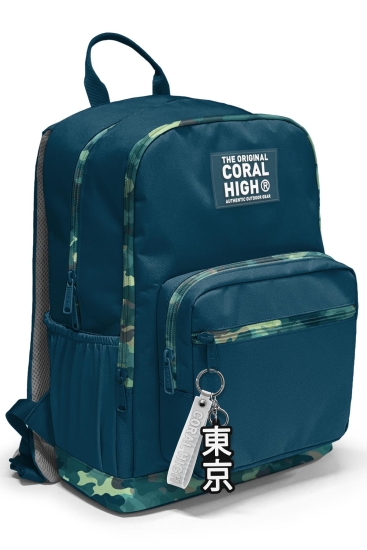 Coral High Nefti Kamuflaj Desenli Okul Sırt Çantası 23631 - Coral High