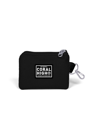 Coral High Siyah Koyu Gri Araba Desenli Bozuk Para Çantası 21782 - 2