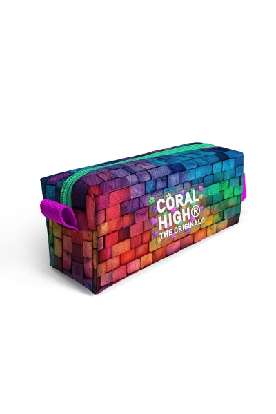 Coral High Pembe Lacivert Grafiti Yazılı 3’lü Okul Çanta Seti SET0123629 - 7