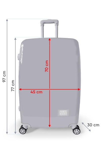 Coral High Renkli Desenli PC Büyük Boy Valiz (70cm) 16813 - 9