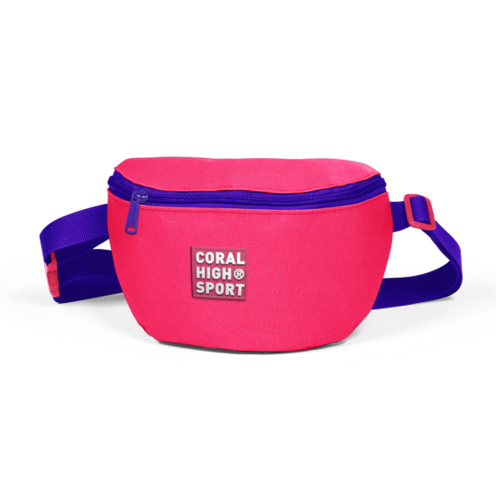 Coral High Sport Neon Mercan Mor İki Bölmeli Bel Çantası 22612 - Coral High Sport