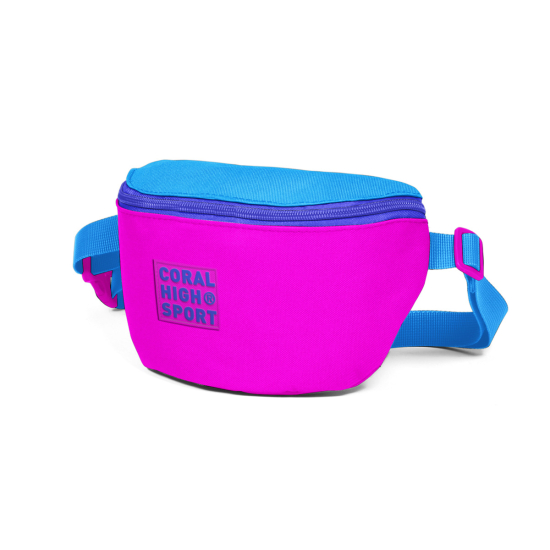 Coral High Sport Pembe Mavi İki Bölmeli Bel Çantası 22617 - 2