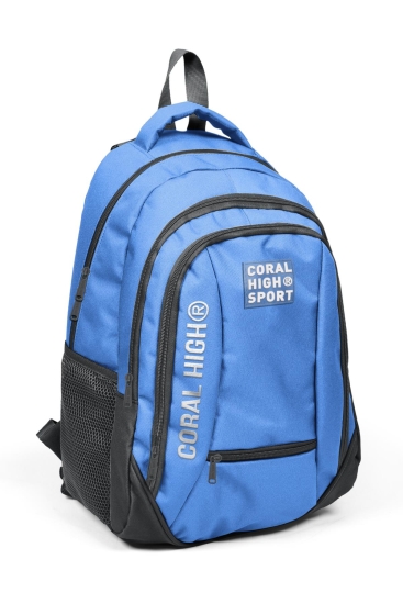 Coral High Sport Derin Mavi Koyu Gri Dört Bölmeli Sırt Çantası 23455 