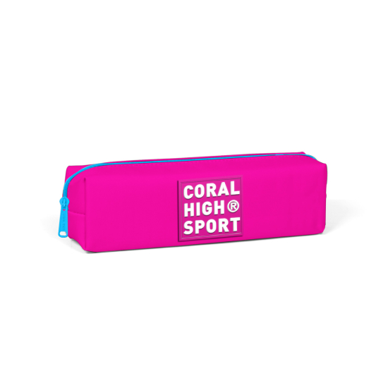 Coral High Sport Neon Pembe Mavi Tek Bölmeli Kalem Çantası 22351 - Coral High Sport