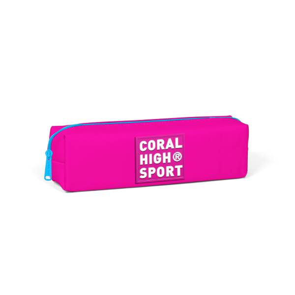 Coral High Sport Neon Pembe Mavi Tek Bölmeli Kalem Çantası 22351 - 1