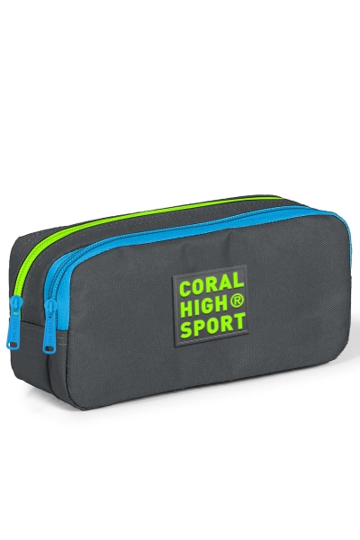 Coral High Sport Koyu Gri İki Bölmeli Kalem Çantası 22262 - 1