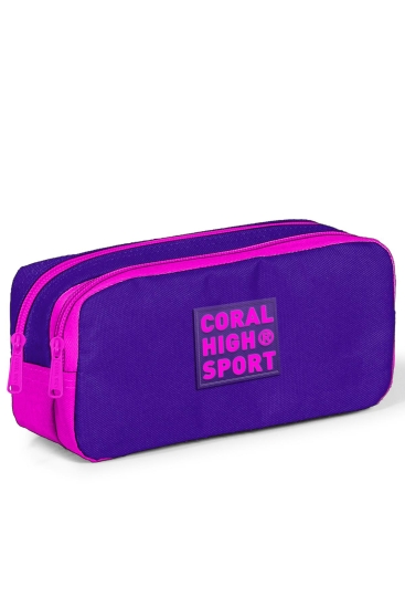 Coral High Sport Mor Pembe İki Bölmeli Kalem Çantası 22265 