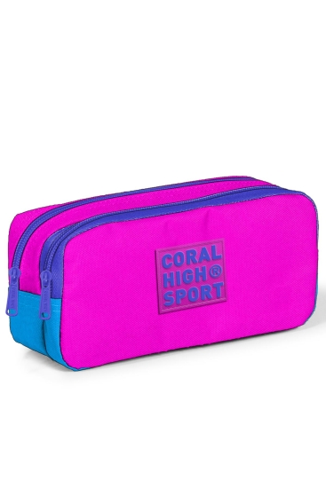 Coral High Sport Pembe Mavi Iki Bölmeli Kalem Çantası 22273 