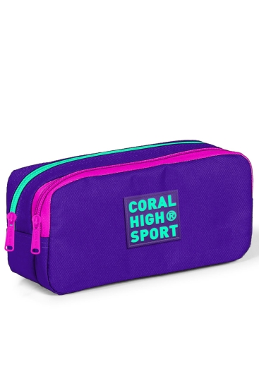 Coral High Sport Mor İki Bölmeli Kalem Çantası 22276 - Coral High Sport