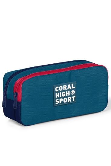 Coral High Sport Çivit Lacivert İki Bölmeli Kalem Çantası 22152 - Coral High Sport