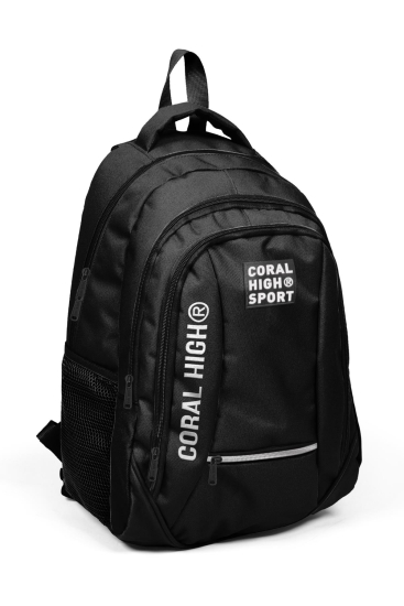 Coral High Sport Siyah Dört Bölmeli Sırt Çantası 23452 