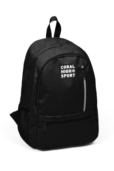 Coral High Sport Siyah Dört Bölmeli Bölmeli Sırt Çantası 23457 