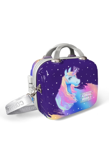 Coral High Unicorn Desenli Omuz Askılı PC Makyaj Çantası 16896 - Coral High