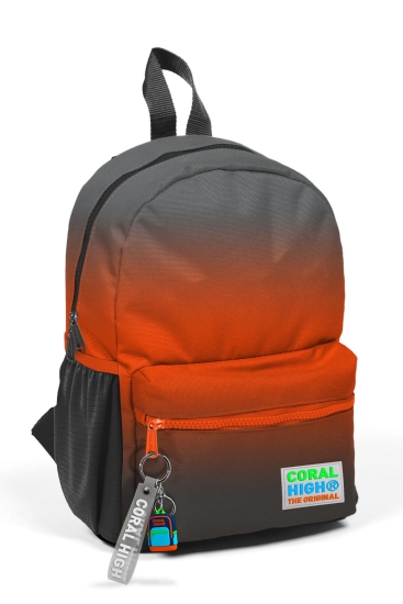 Minik Yuva Sırt Çantası Gri Turuncu Renk Geçişli İki Bölmeli 23548 - CORAL HIGH KIDS