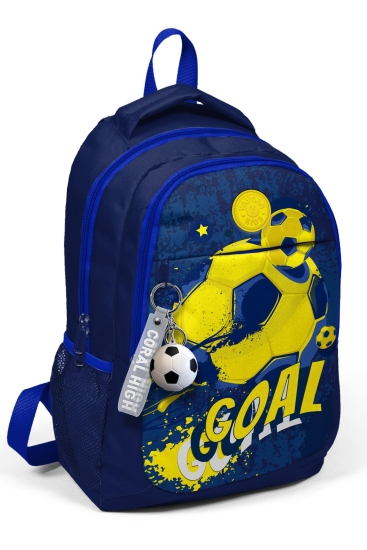 Coral High Kids Sarı Lacivert Goal Desenli Okul Sırt Çantası 14379 - 1