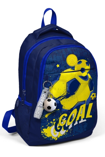 Coral High Kids Sarı Lacivert Goal Desenli Okul Sırt Çantası 14379 - Coral High KIDS